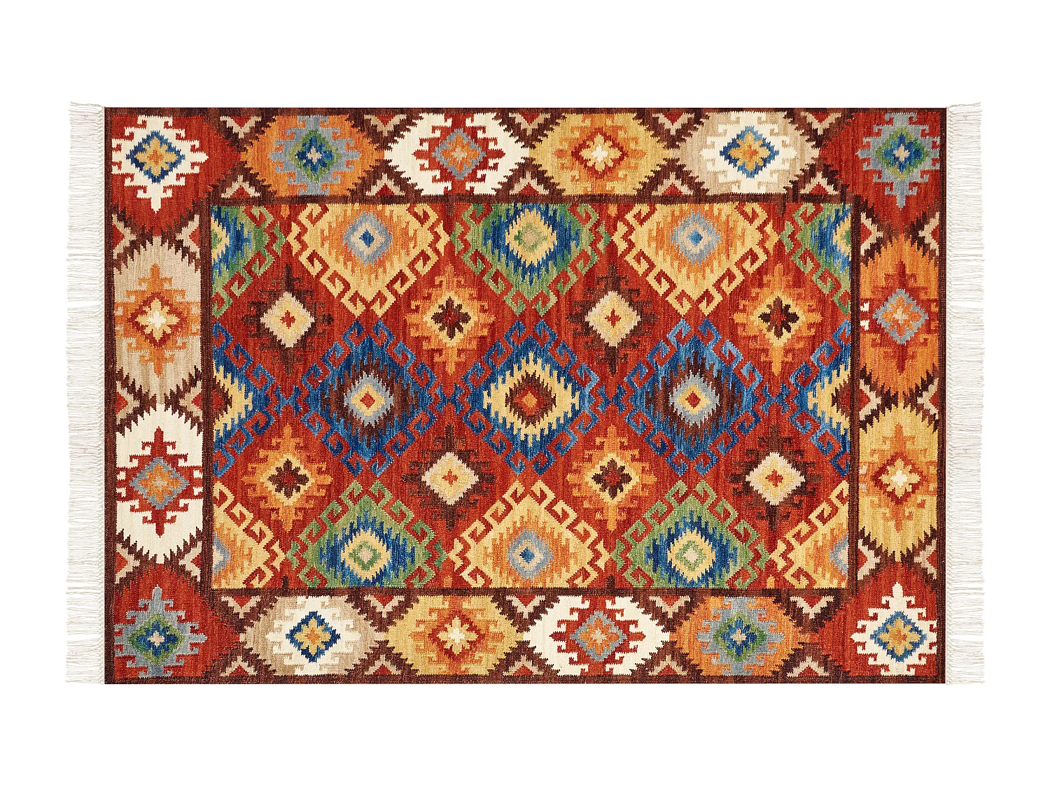 Vloerkleed kelim meerkleurig 160 x 230 cm ZOVUNI