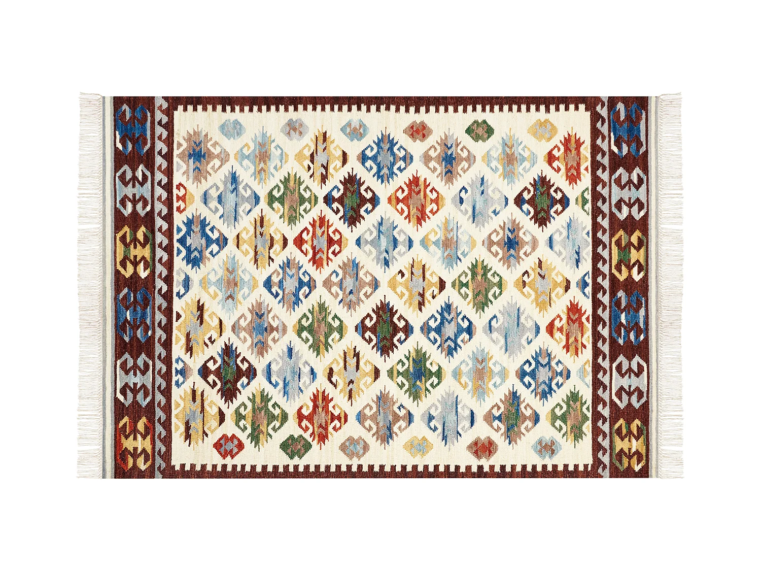 Tapis kilim en laine multicolore 160 x 230 cm AKNALICH
