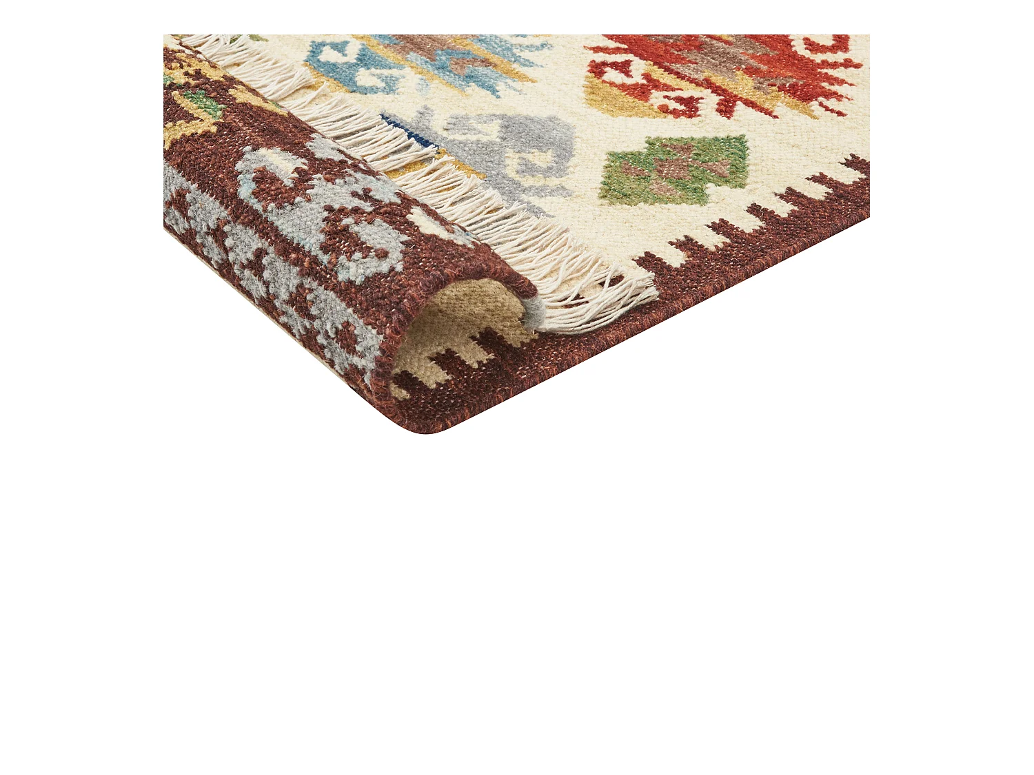 Tapis kilim en laine multicolore 160 x 230 cm AKNALICH
