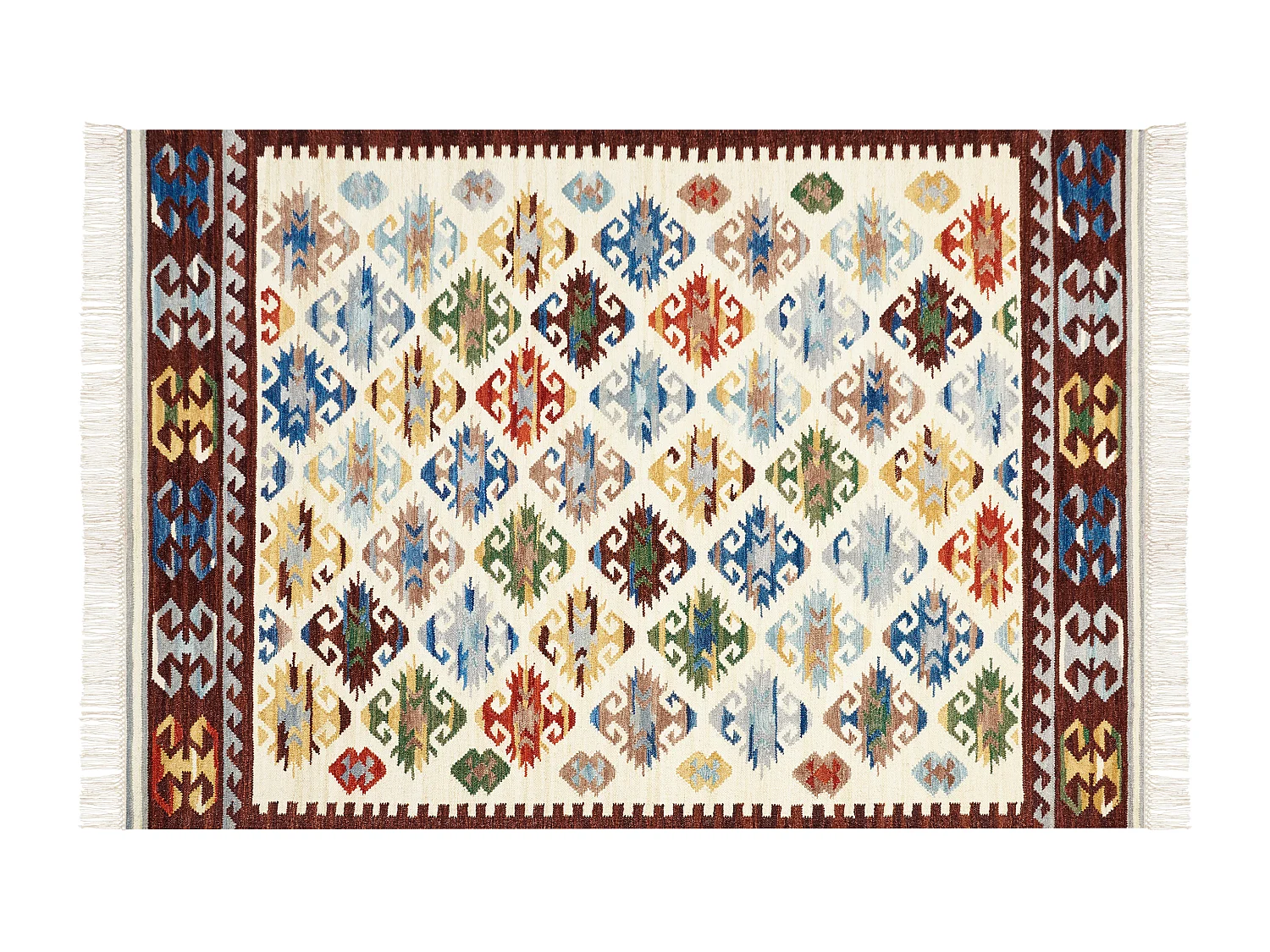 Tapis kilim en laine multicolore 160 x 230 cm AKNALICH
