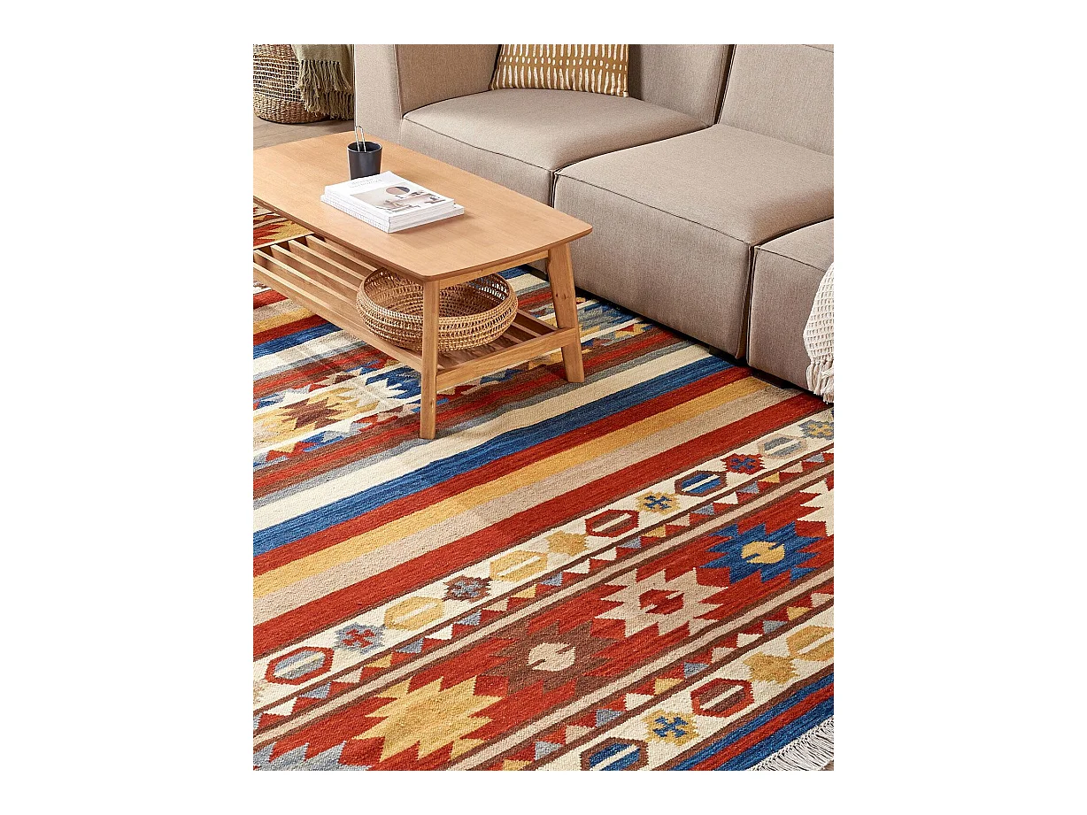 Tappeto kilim lana multicolore 200 x 300 cm JRARAT