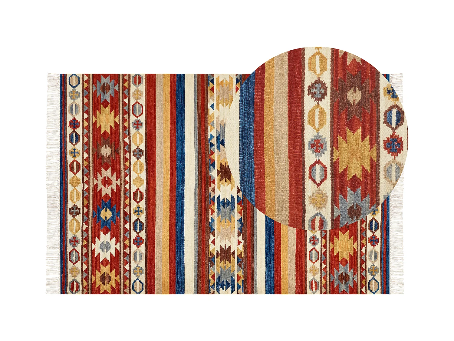 Tappeto kilim lana multicolore 200 x 300 cm JRARAT