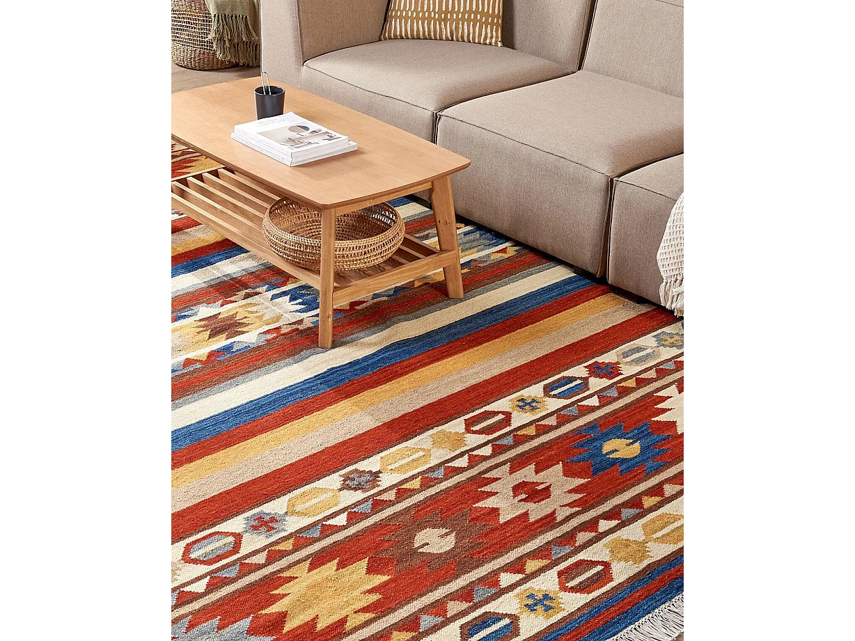 Vloerkleed kelim meerkleurig 200 x 300 cm JRARAT