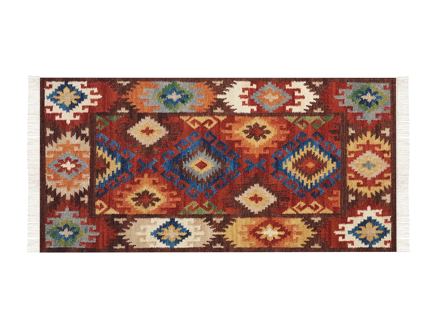 Vloerkleed kelim meerkleurig 80 x 150 cm ZOVUNI