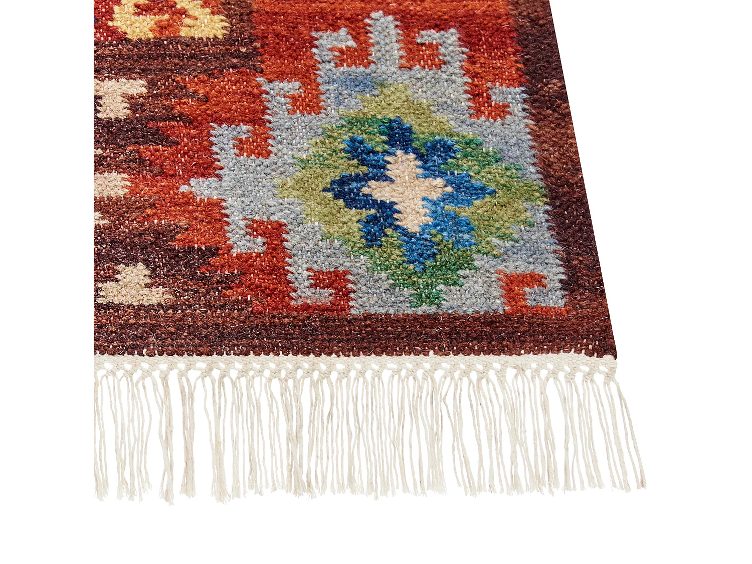Tapis kilim en laine multicolore 200 x 300 cm ZOVUNI