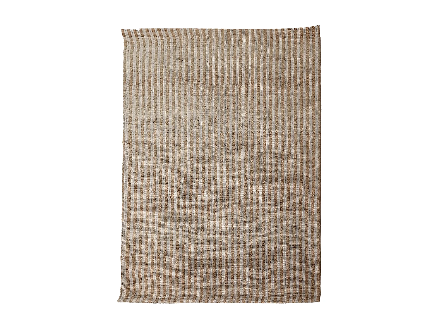 Tappeto fatto a mano in iuta 160x230 beige e bianco VERTYJUTE