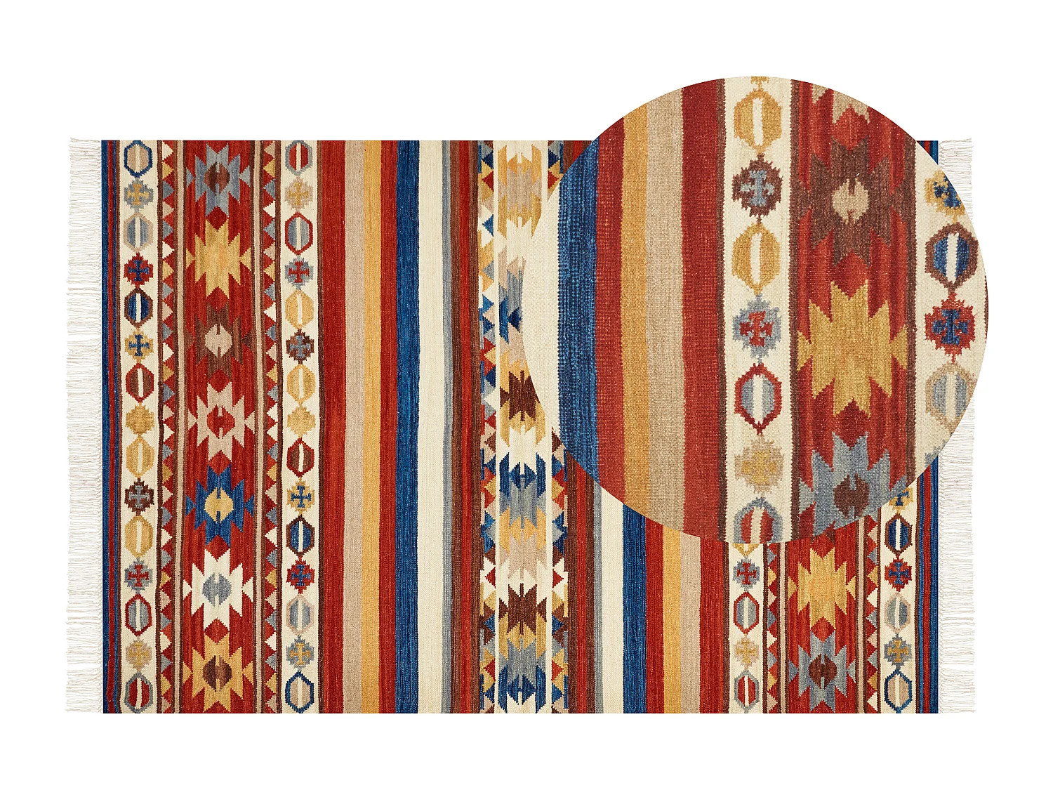 Tapis JRARAT Multicolore 160 x 230 cm Laine Kilim