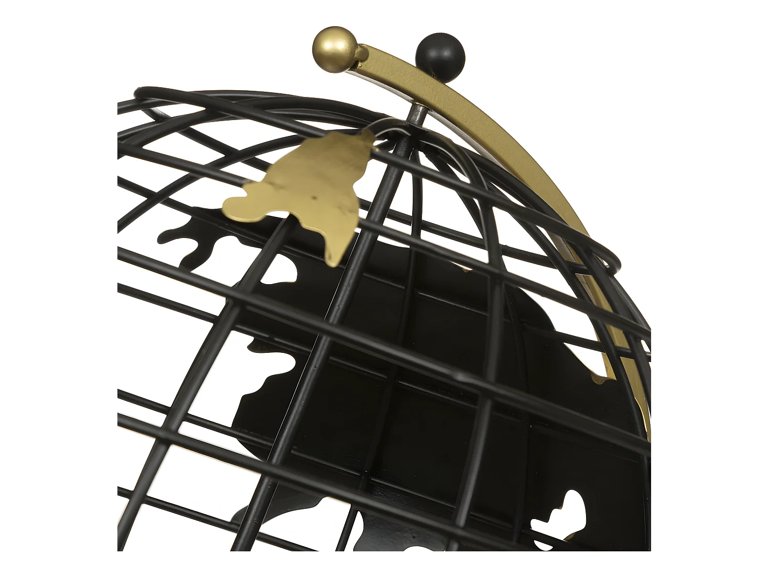 Objet déco Globe sur pied en Métal Doré H 70 cm