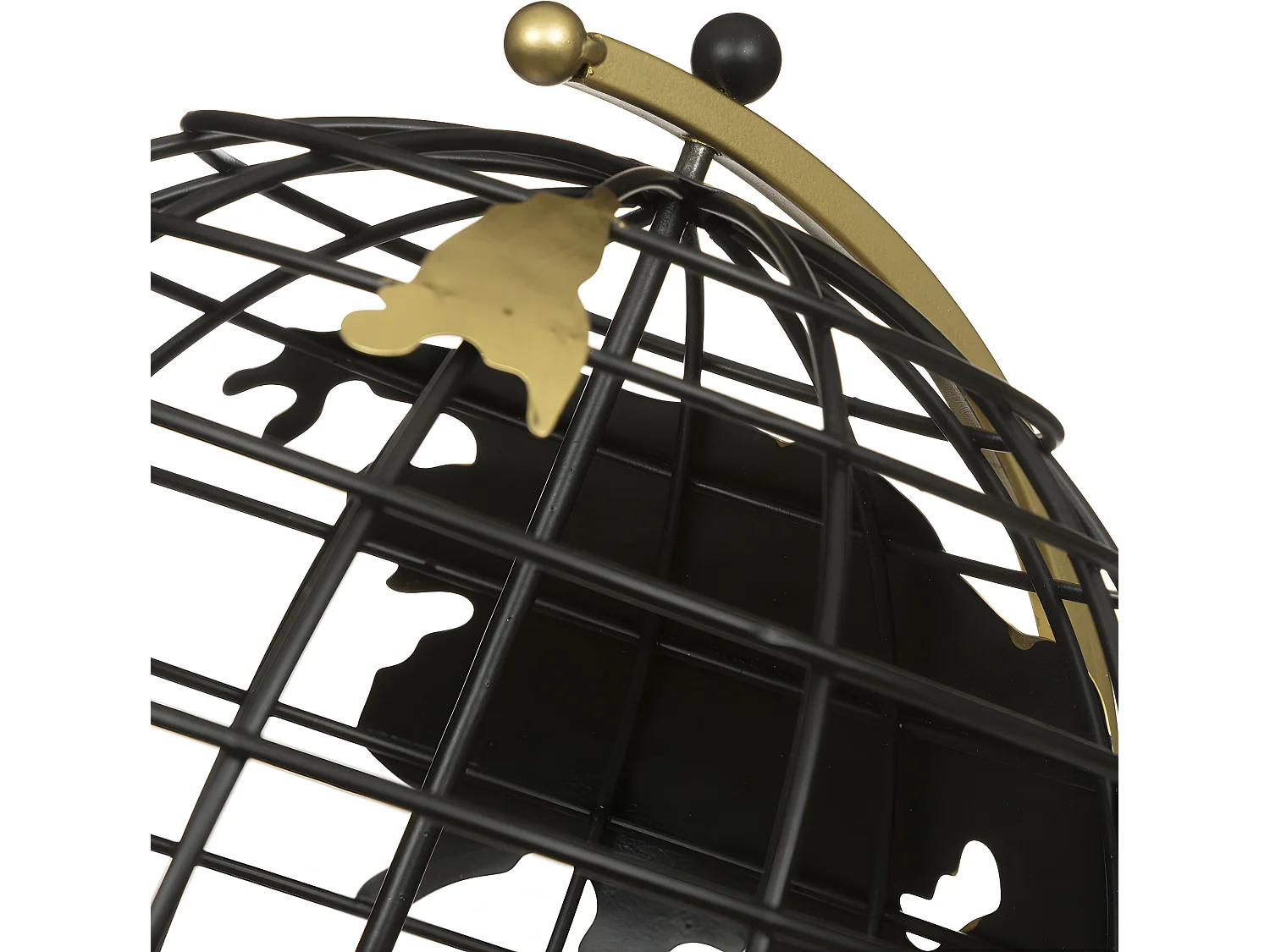 Objet déco Globe sur pied en Métal Doré H 70 cm