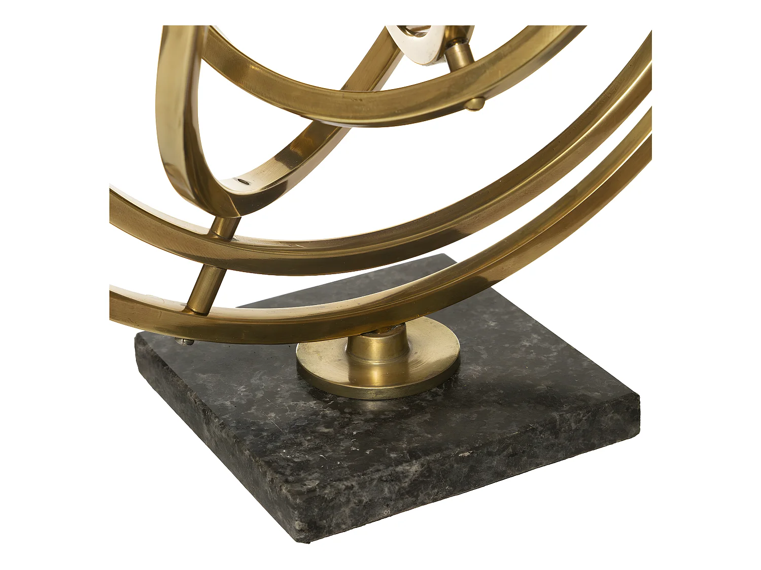 Objet déco Globe en Métal Doré avec cerceaux articulés D 30 x H 37 cm