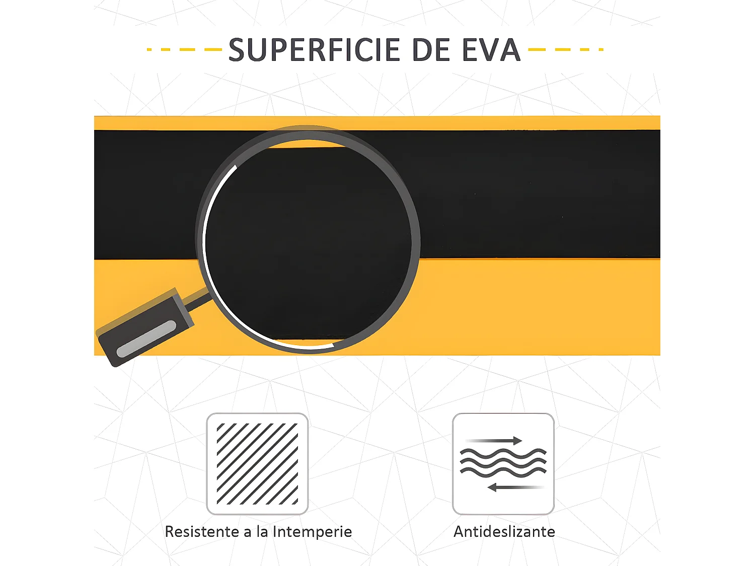 Caballo de sierra plegable negro y amarillo 99,5x50x76cm DURHAND