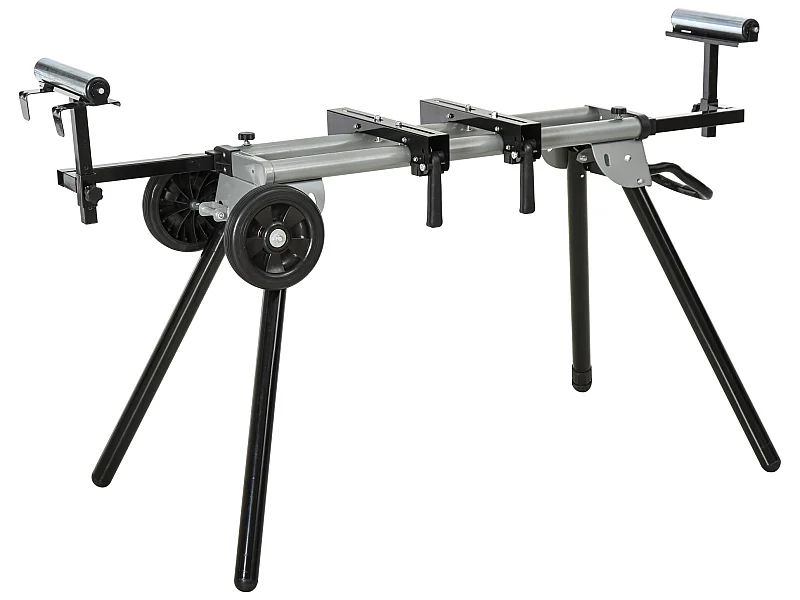 Soporte para sierra ingletadora negro 245x73x96 cm DURHAND