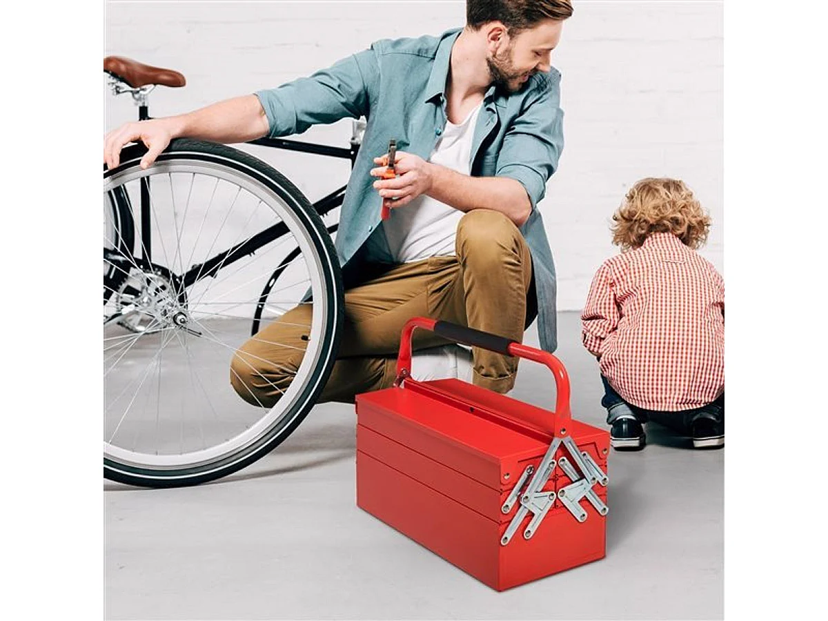 Caja de herramientas rojo 45x20x34.5 cm DURHAND