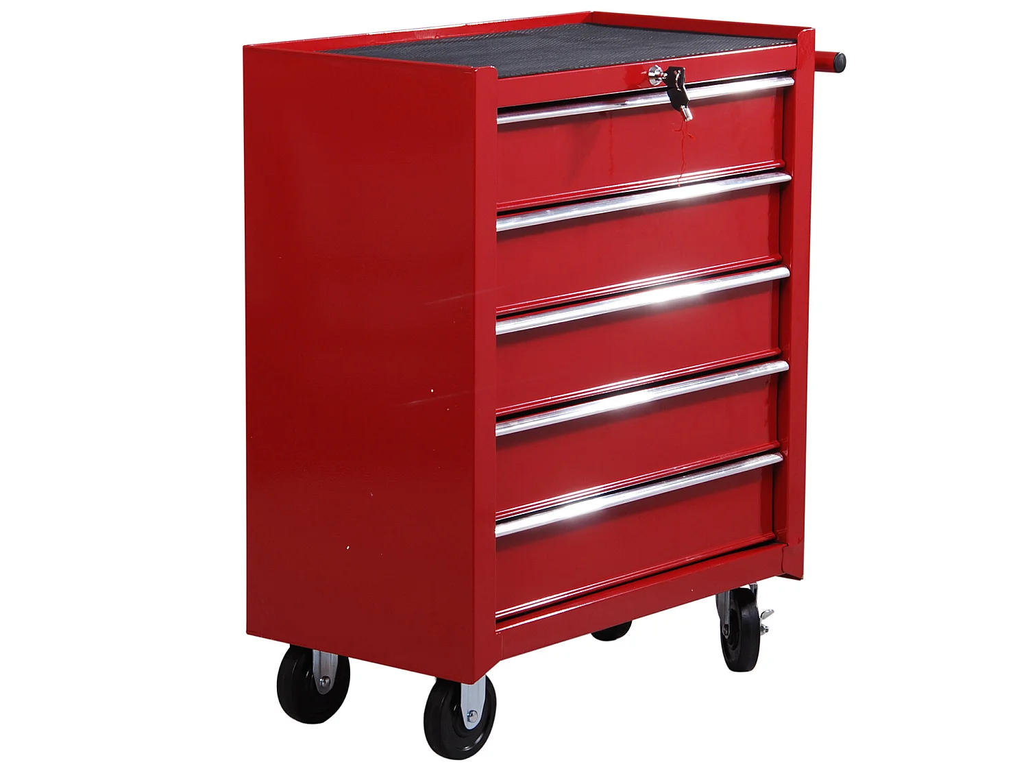 Carro de herramientas rojo 67,5x33x77cm HOMCOM