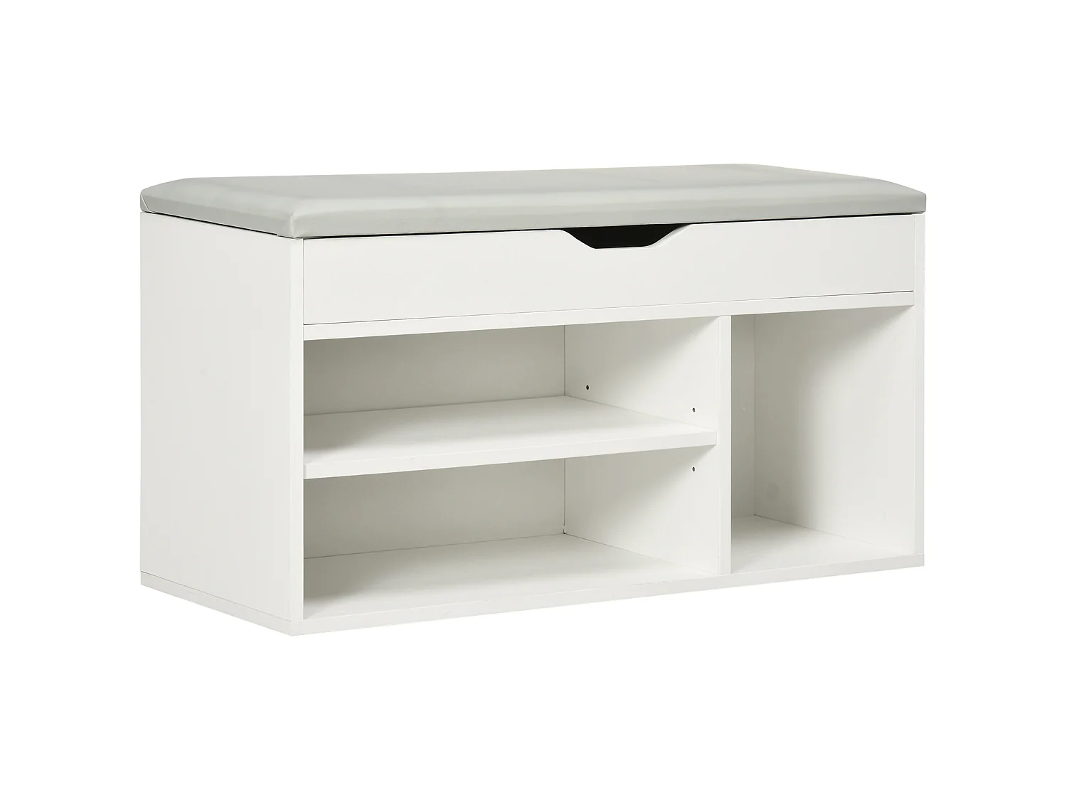 Banco zapatero blanco 80x30x43cm HOMCOM
