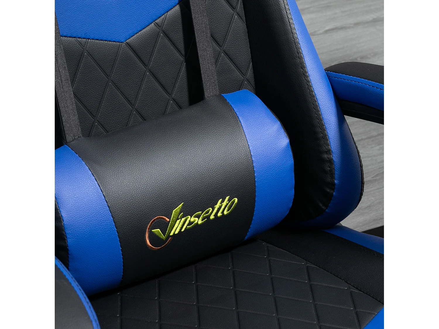 Silla gaming azul y negro 61x70x129 cm Vinsetto