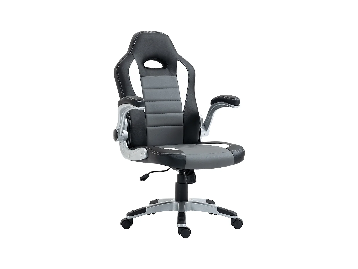 Silla de oficina negro, gris, blanco 65x69x122 cm HOMCOM