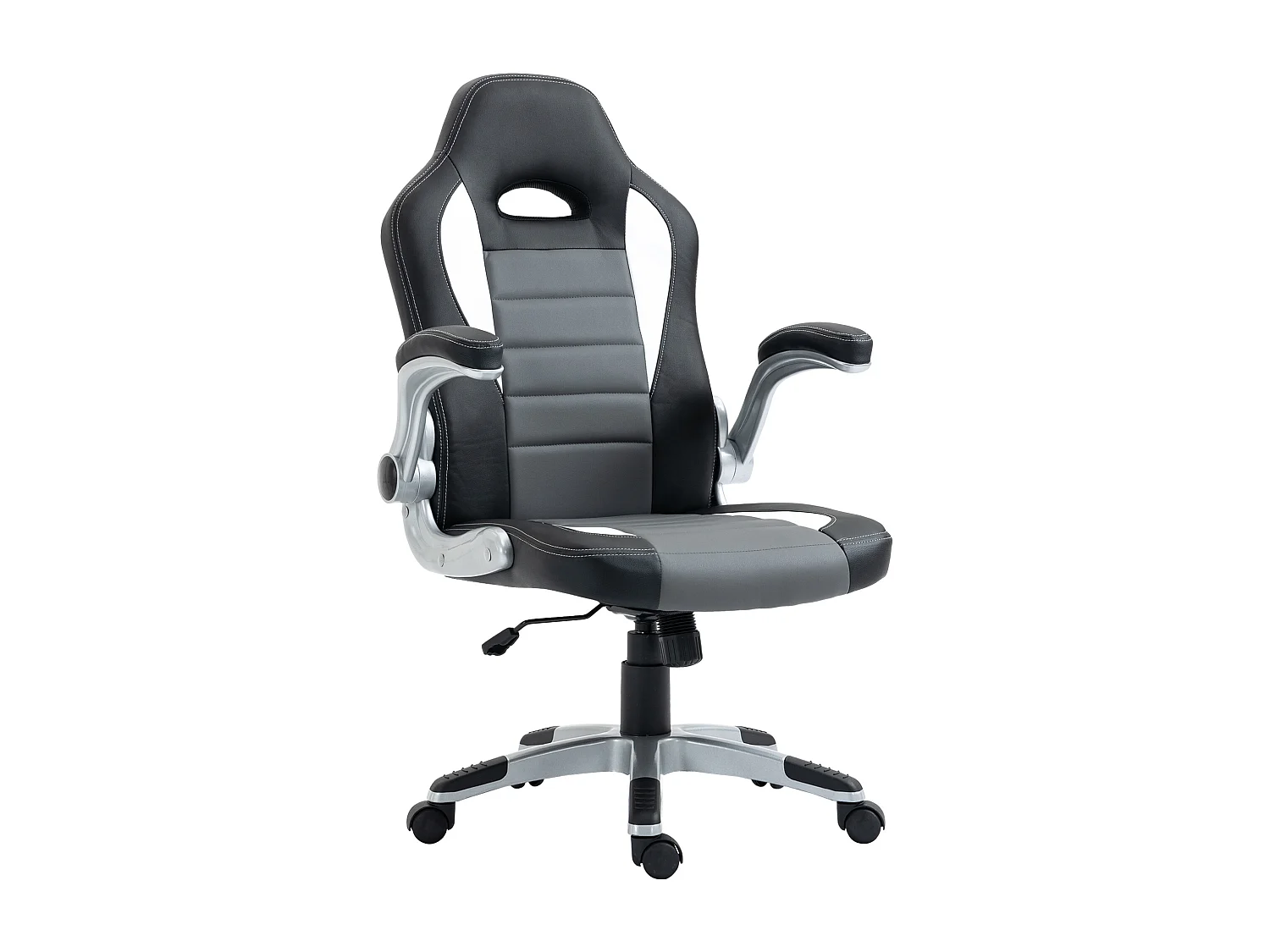 Silla de oficina negro, gris, blanco 65x69x122 cm HOMCOM