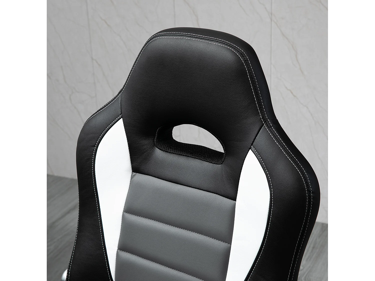 Silla de oficina negro, gris, blanco 65x69x122 cm HOMCOM