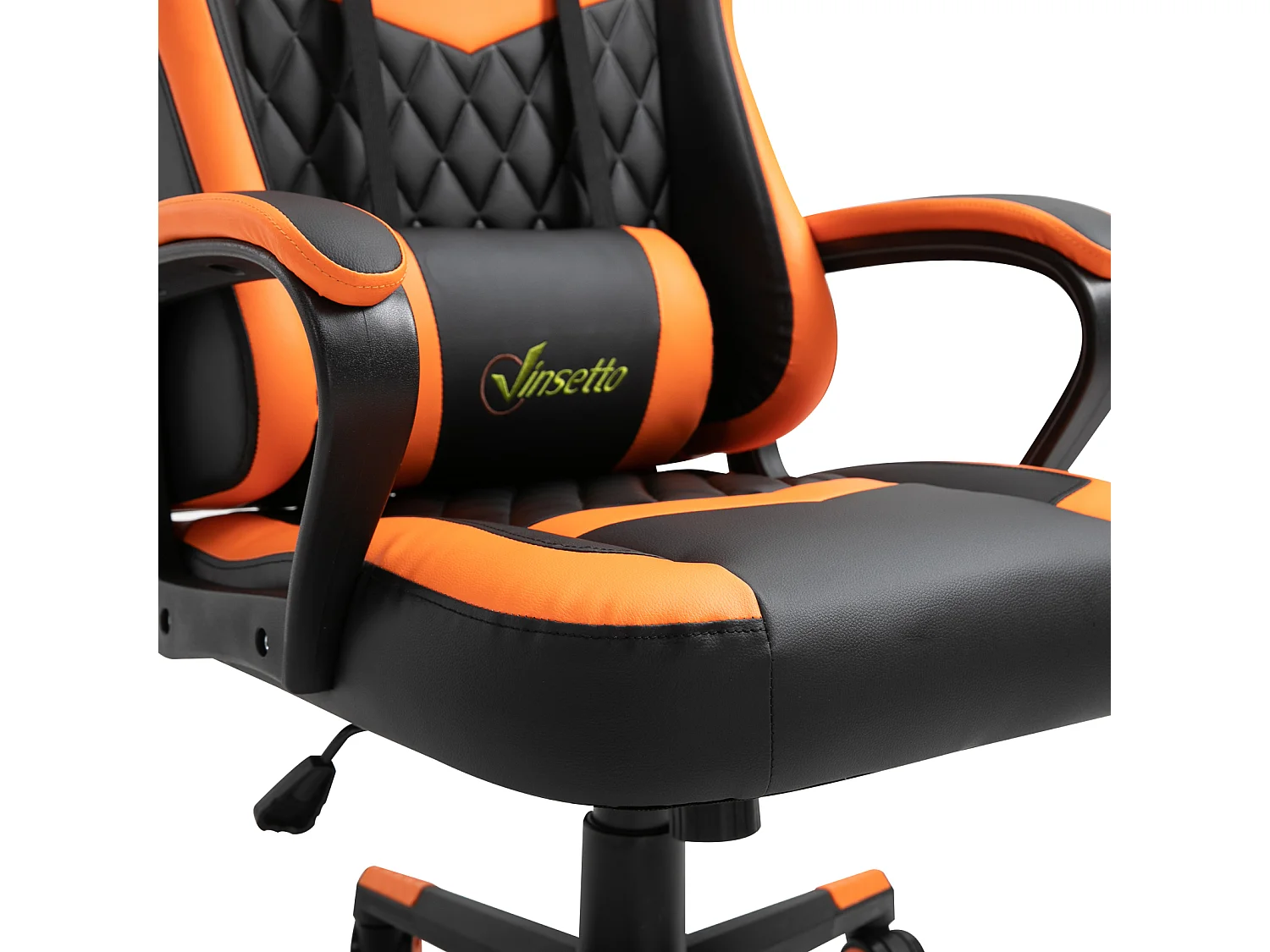 Silla gaming naranja y negro 61x70x129 cm Vinsetto