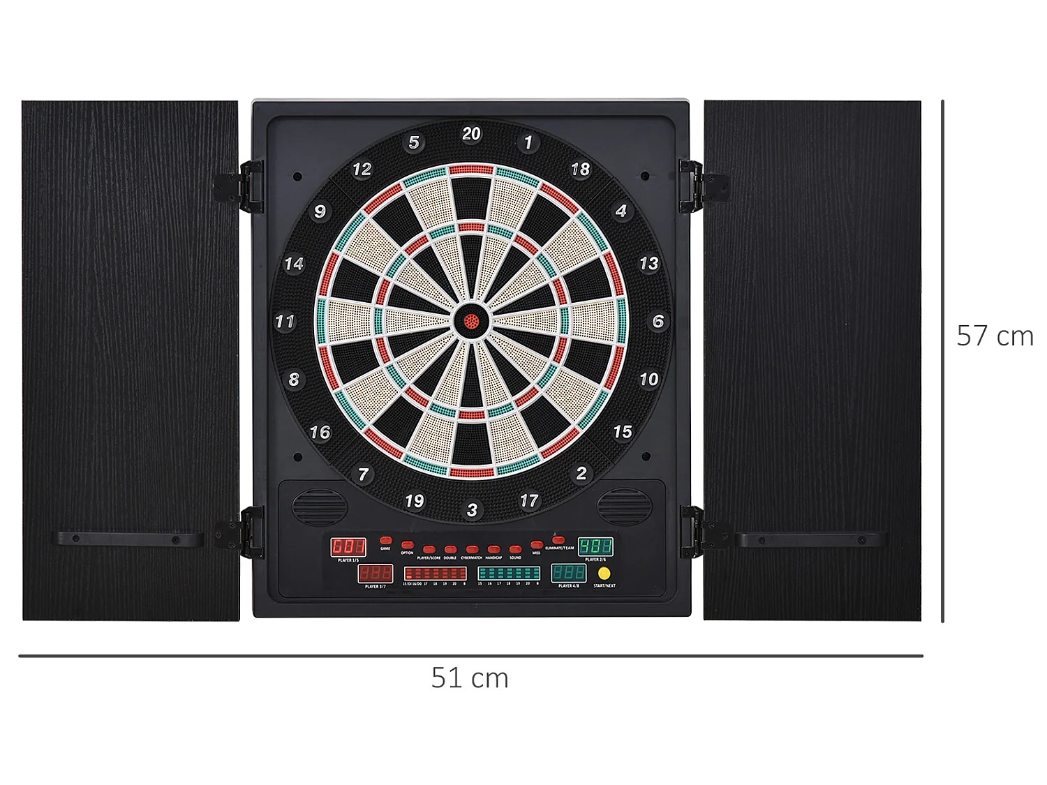 Diana electrónica negro 51x6.5x57 cm HOMCOM