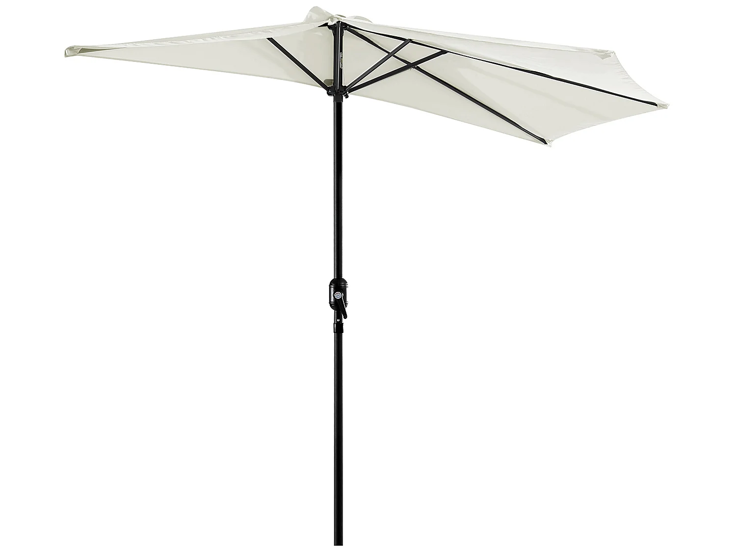 Sombrilla de jardín crema 269x138x236 cm Outsunny