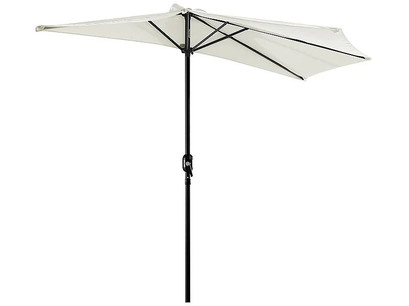 Sombrilla de jardín crema 269x138x236 cm Outsunny