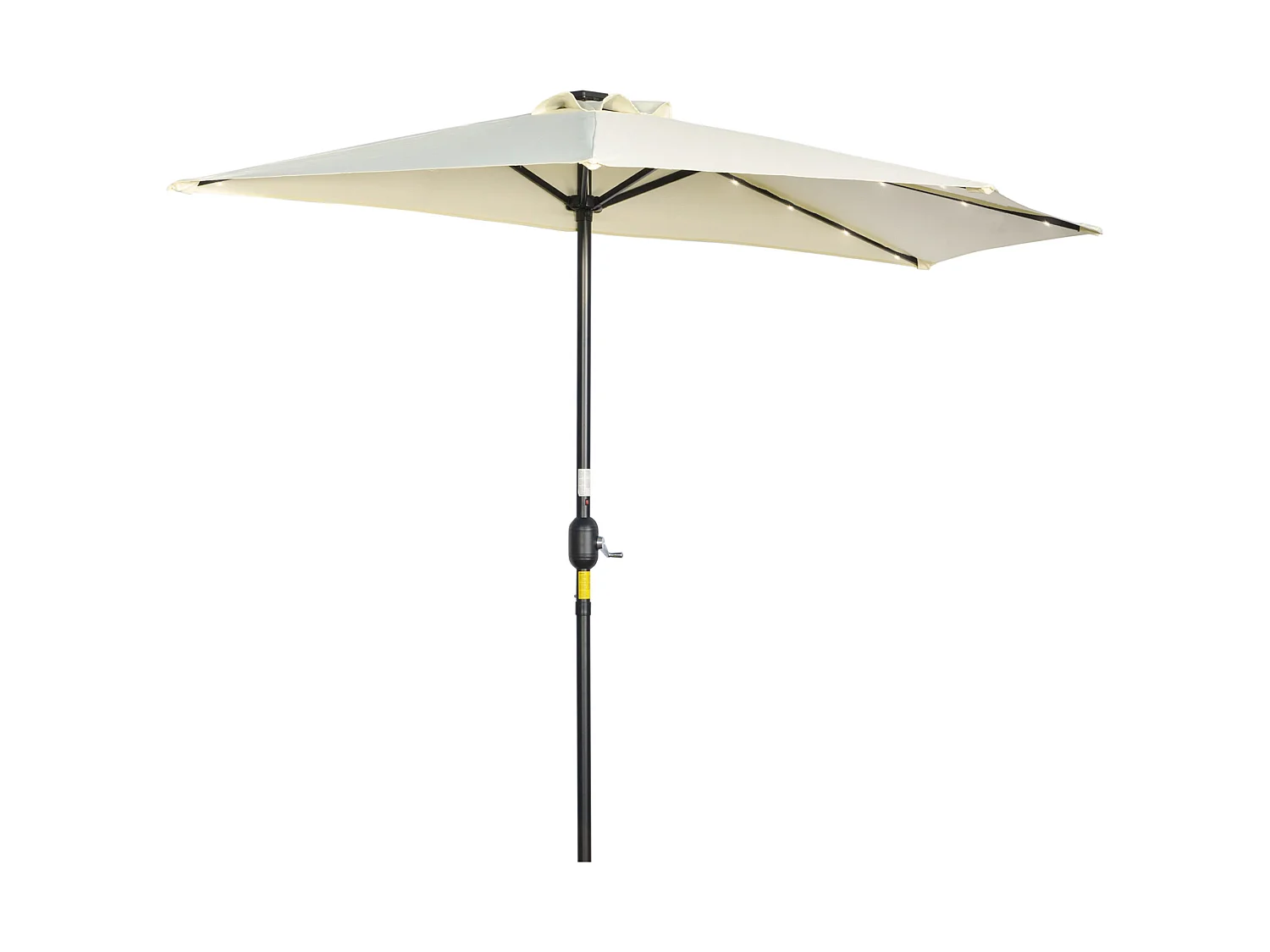 Sombrilla de jardín beige 270x135x240 cm Outsunny