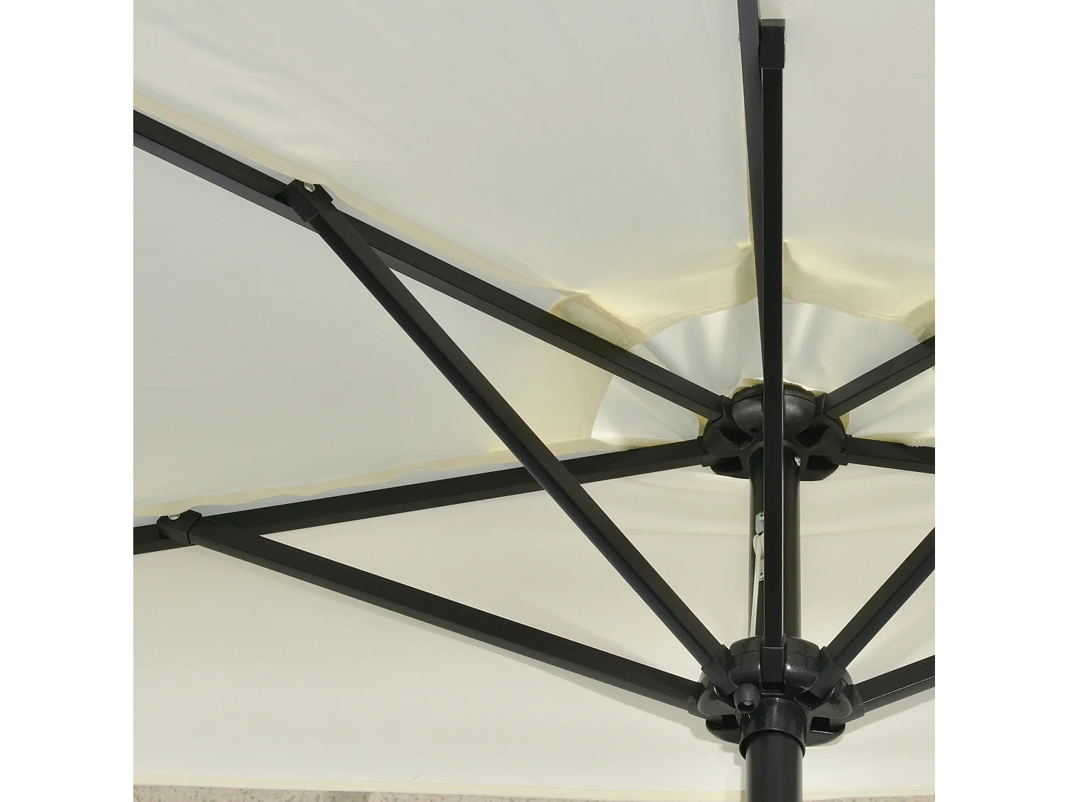 Sombrilla de jardín beige 270x135x240 cm Outsunny