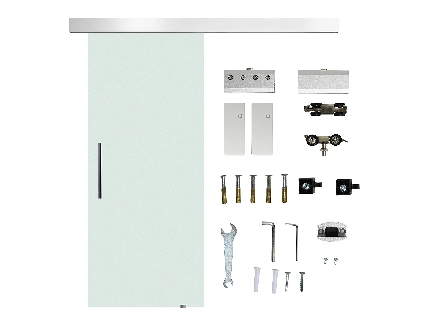 Puerta corredera transparente 200x213 cm HOMCOM