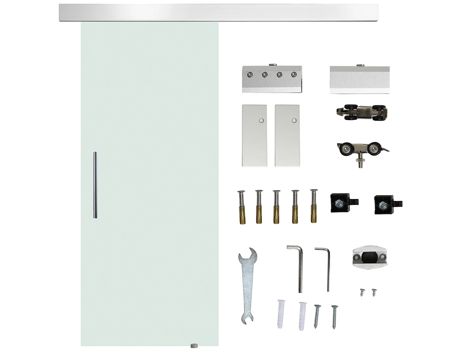 Puerta corredera transparente 200x213 cm HOMCOM