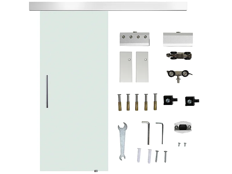 Puerta corredera transparente 200x213 cm HOMCOM