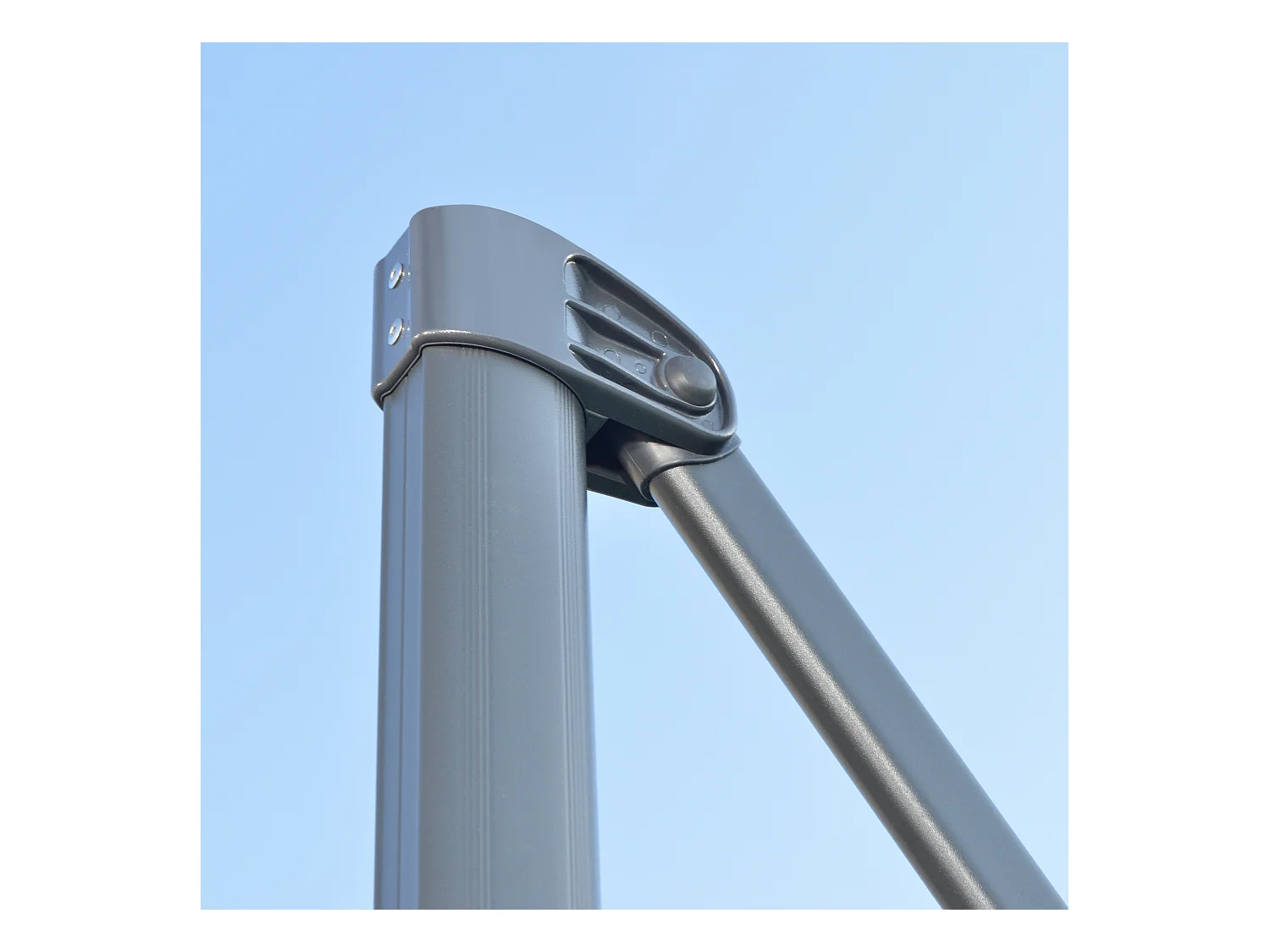 Sombrilla de jardín gris 293x293x248 cm Outsunny