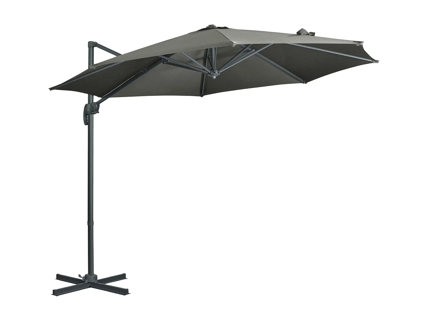 Sombrilla de jardín gris 293x293x248 cm Outsunny