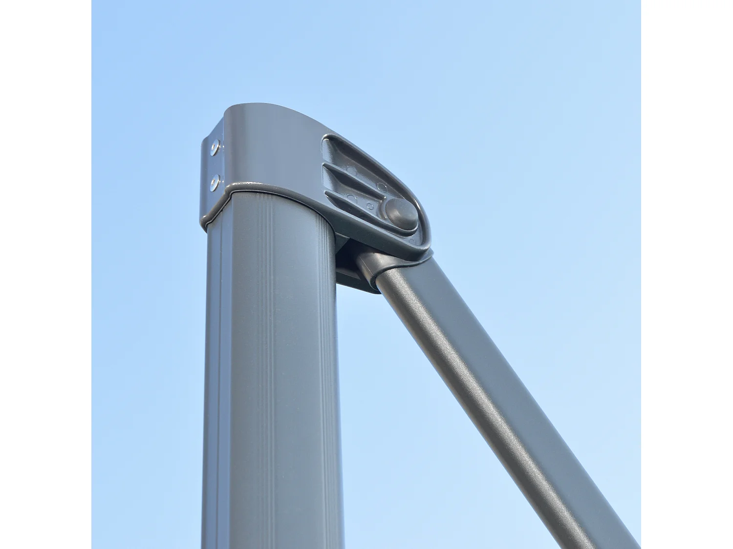 Sombrilla de jardín gris 293x293x248 cm Outsunny