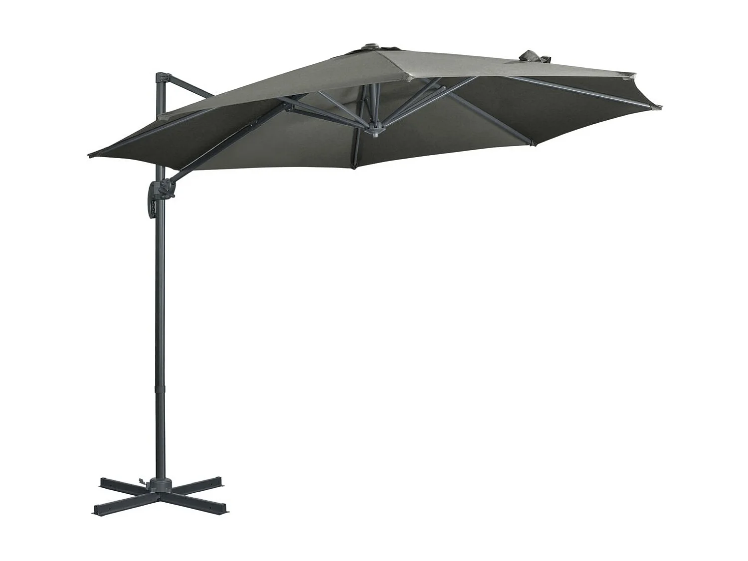 Sombrilla de jardín gris 293x293x248 cm Outsunny