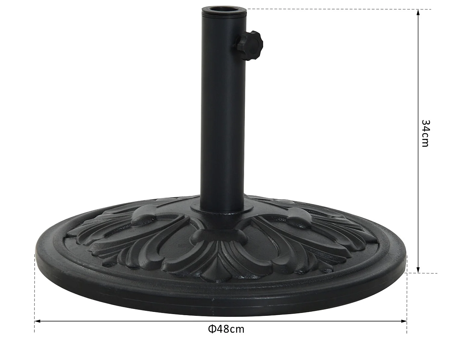Base de sombrilla negro ø48x34 cm Outsunny