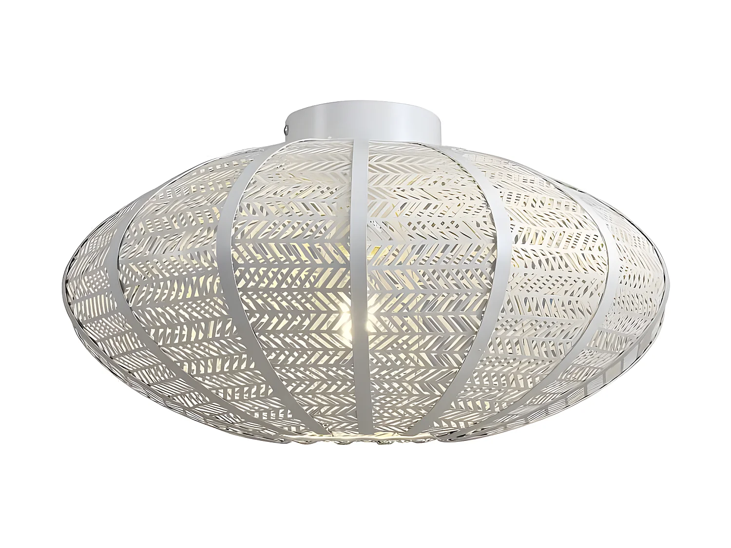 Plafon De Metal Blanco Modelo Simon 1 Luz