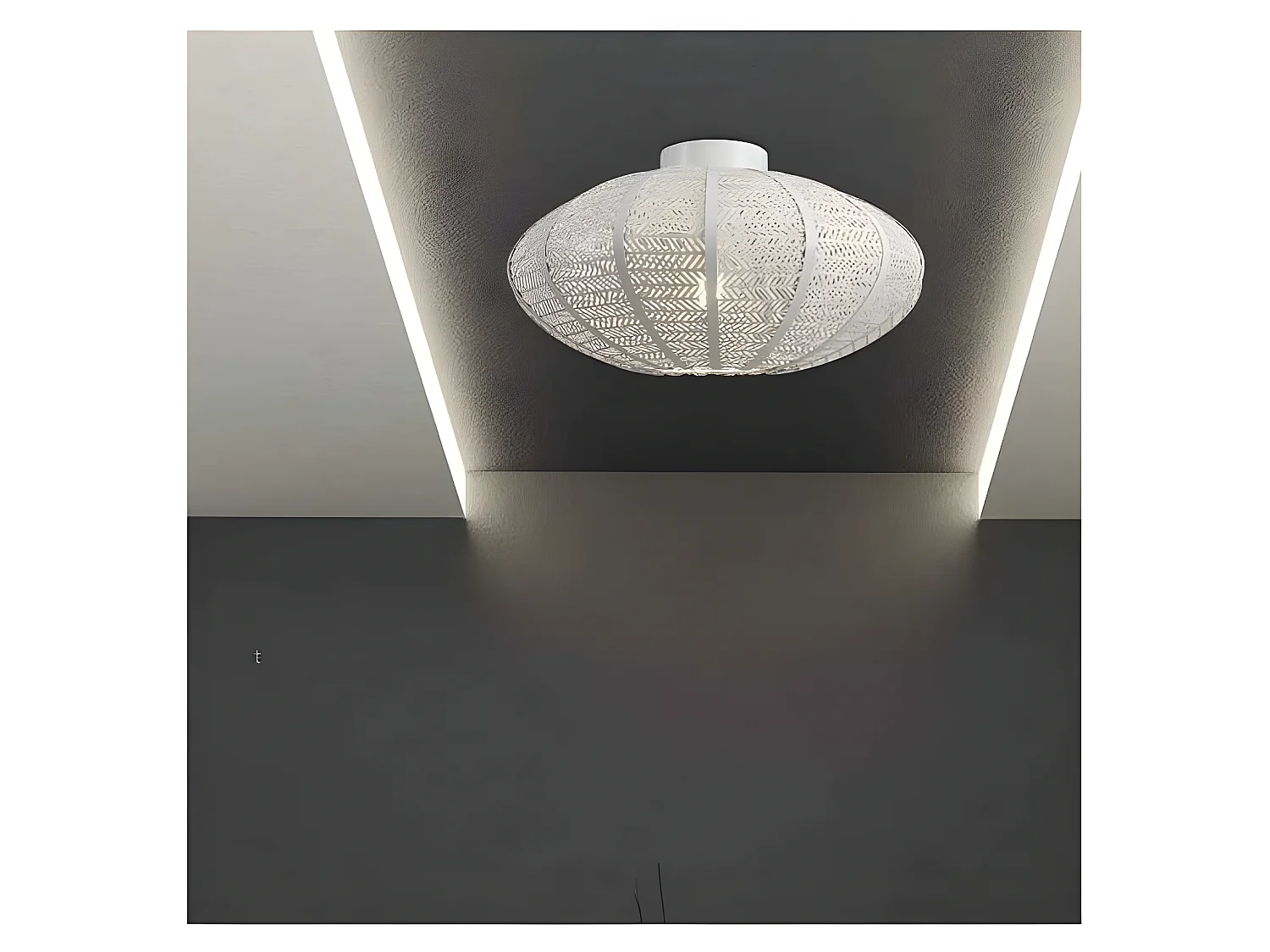 Plafon De Metal Blanco Modelo Simon 1 Luz