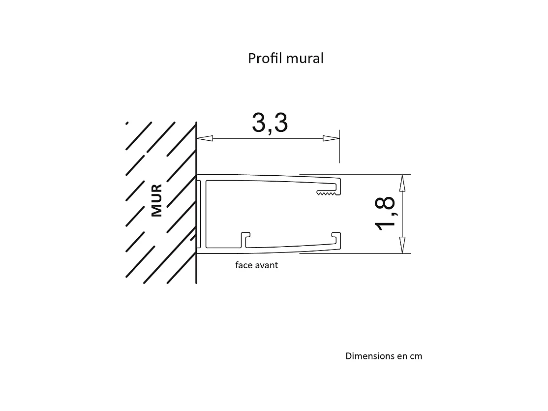 Panel fijo de ducha 120-121 cm FRESH LEVANTE Negro Cristal serigrafiado