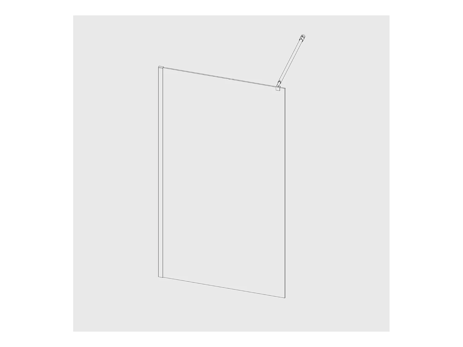 Panel fijo de ducha 120-121 cm FRESH LEVANTE Cristal serigrafiado