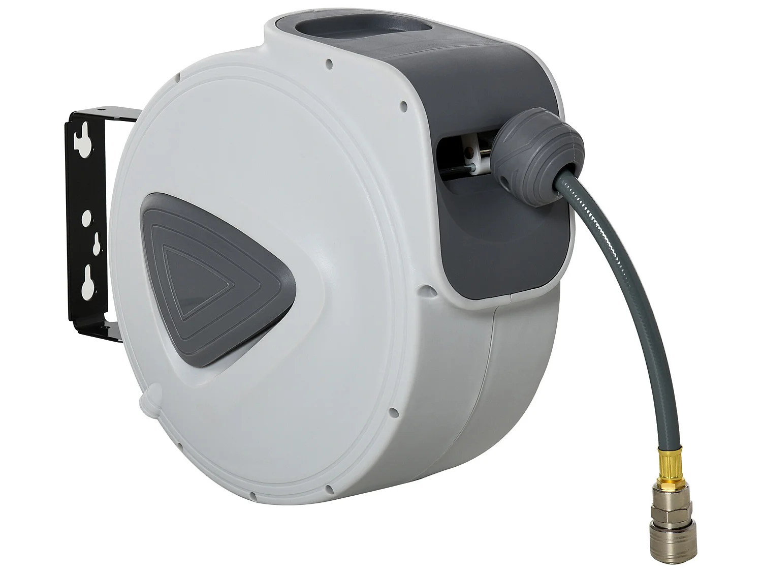 Carrete de manguera de aire gris 39x21,2x36,6 cm DURHAND