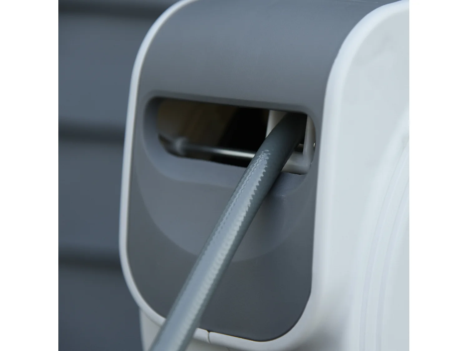 Carrete de manguera de aire gris 39x21,2x36,6 cm DURHAND