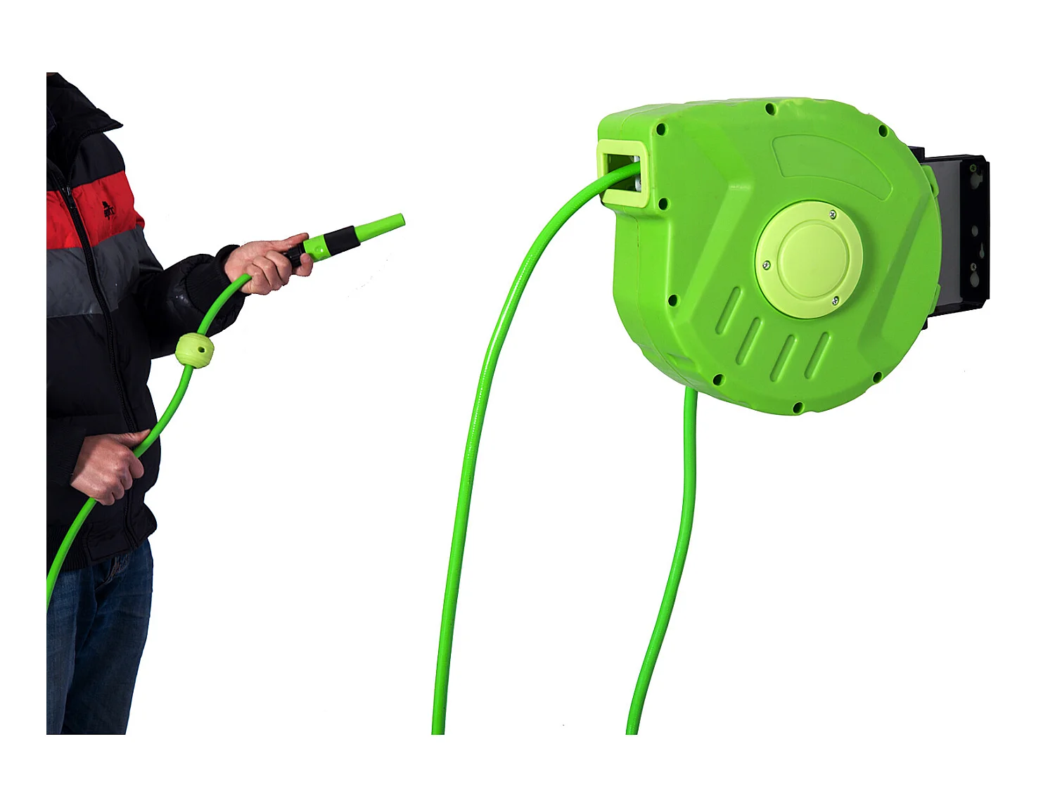 Carrete verde 35.5x11.5x27.5 cm Outsunny