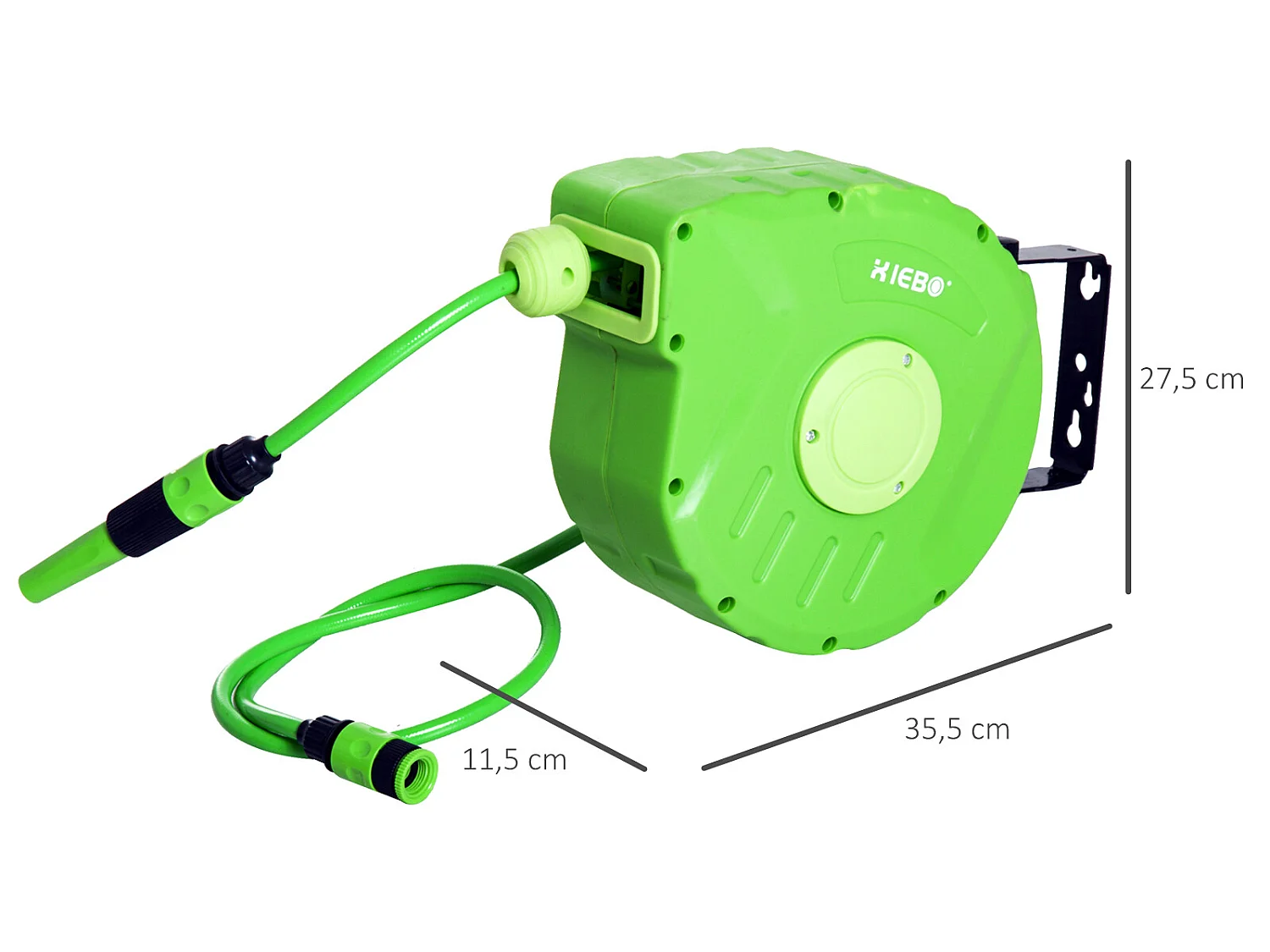 Carrete verde 35.5x11.5x27.5 cm Outsunny