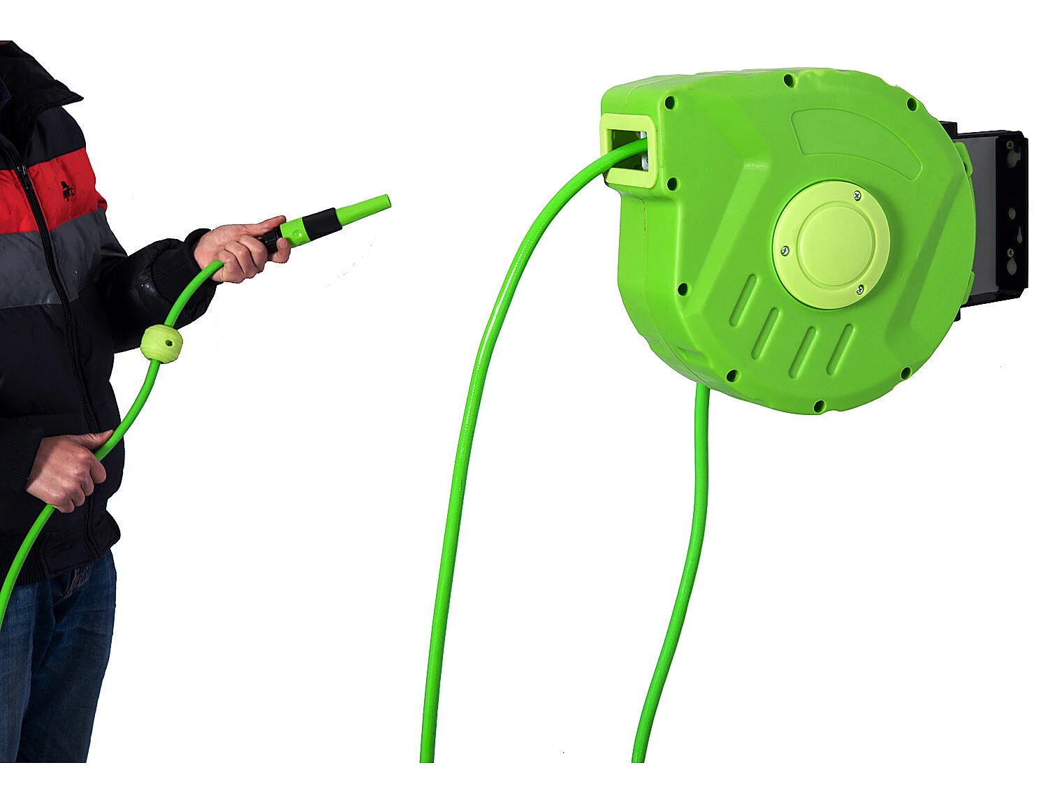 Carrete verde 35.5x11.5x27.5 cm Outsunny