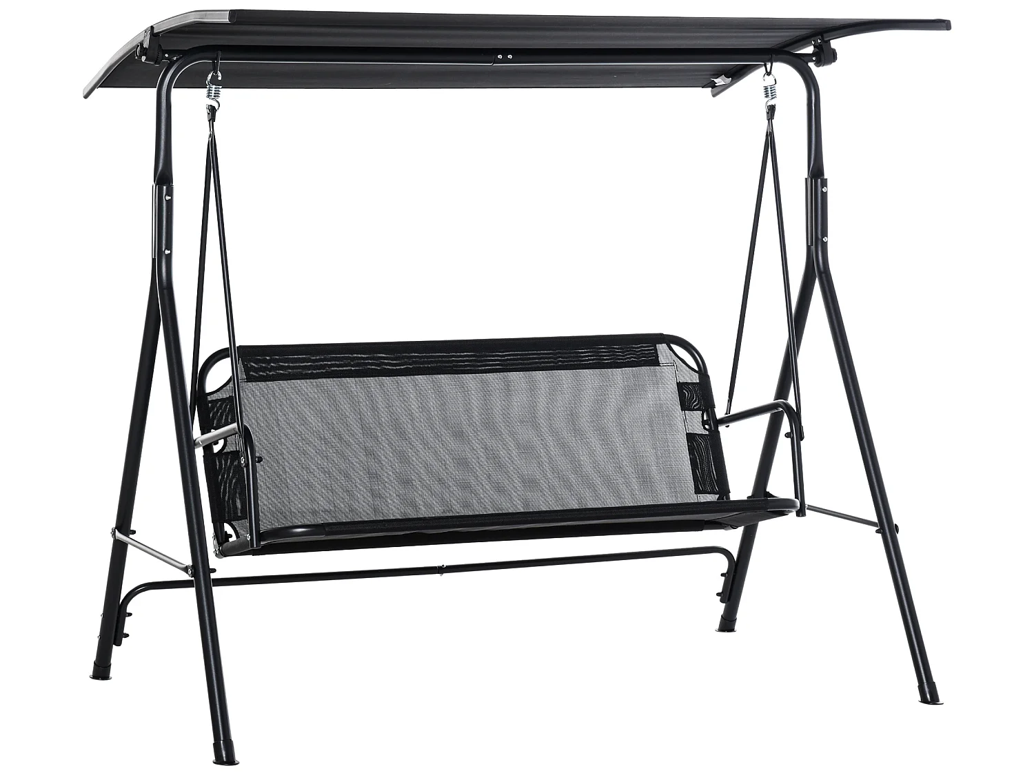 Columpio de jardín negro 172x110x155 cm Outsunny