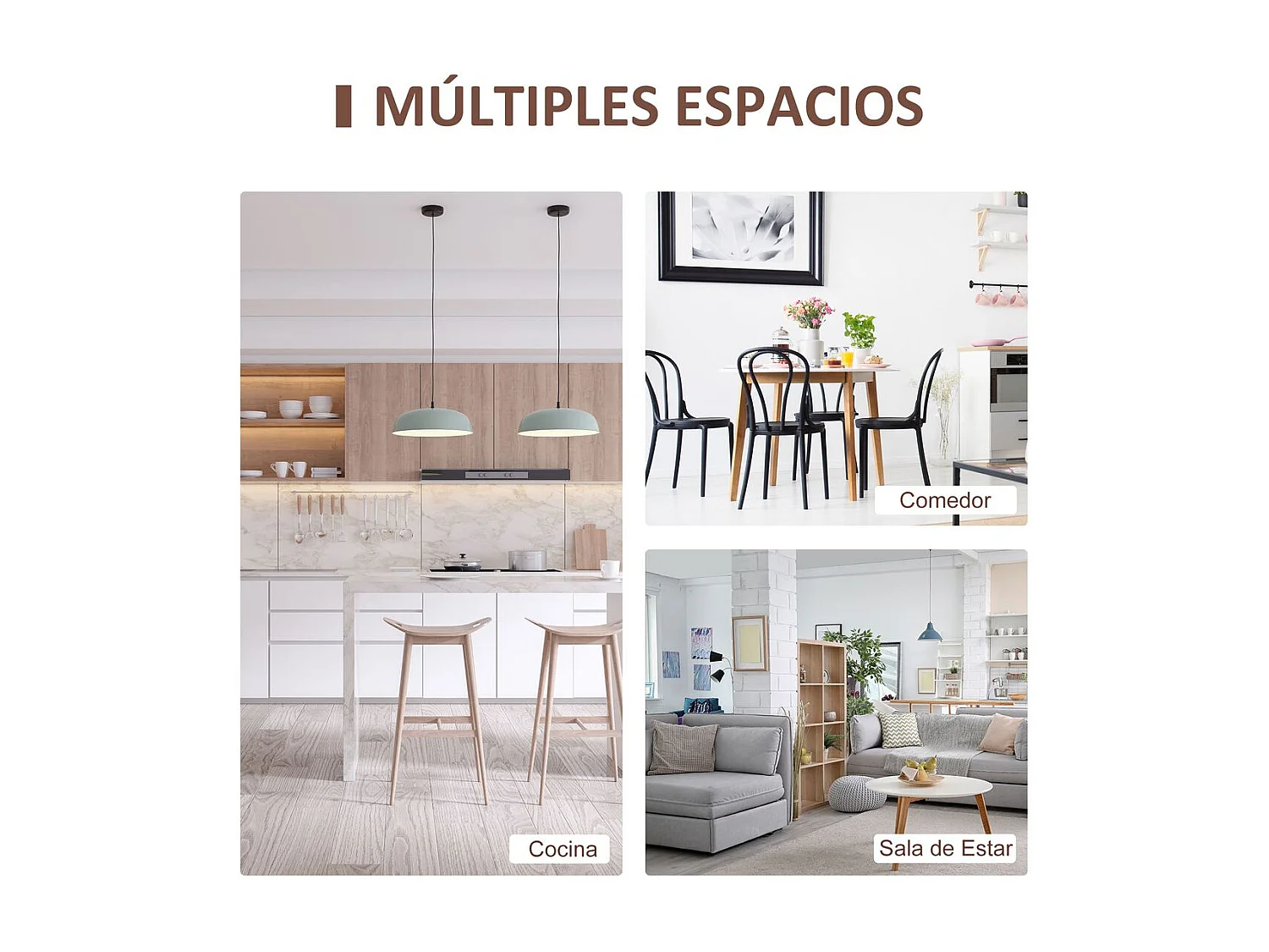 Carro de cocina para microondas roble 60x40x108cm HOMCOM