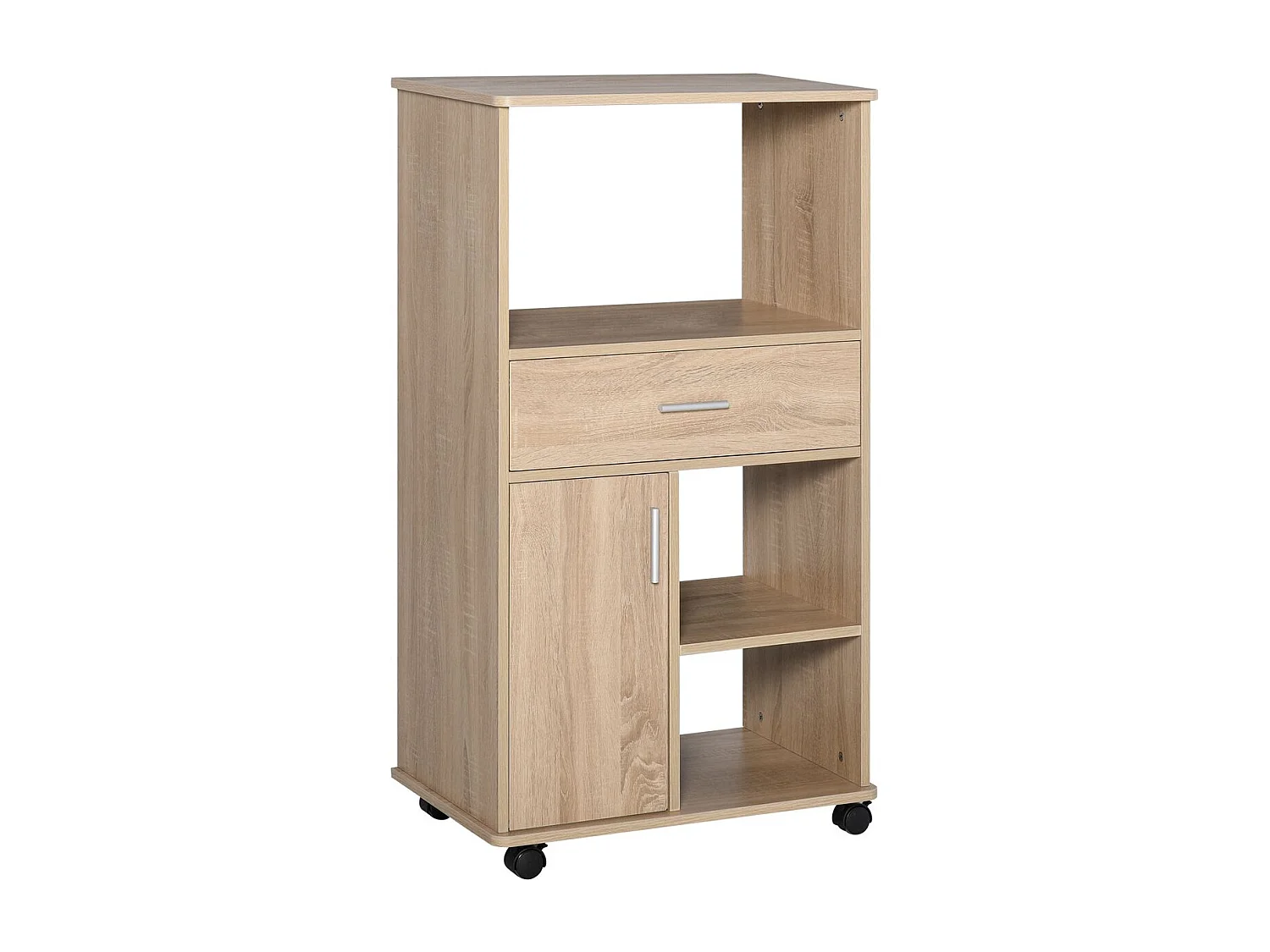 Carro de cocina para microondas roble 60x40x108cm HOMCOM