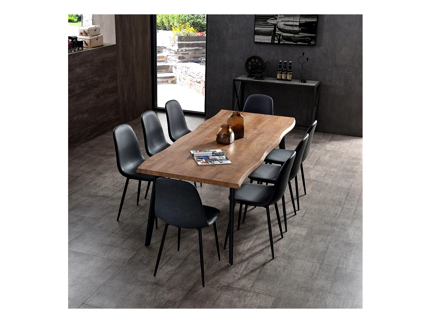 Table de Repas Extensible "Forest" 150-210cm Naturel